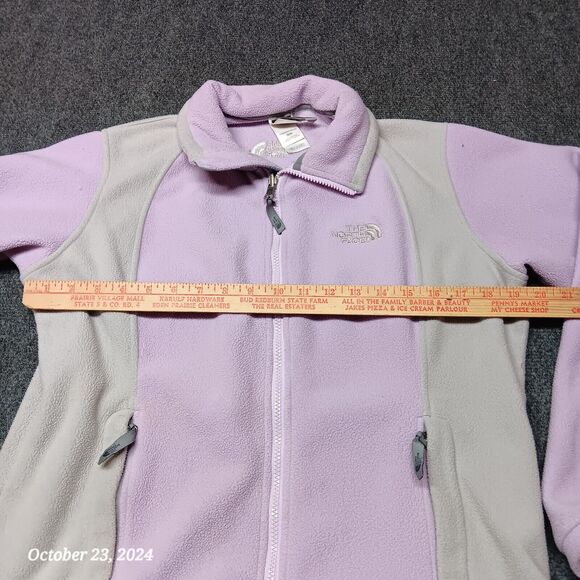 The North Face Fleece Jacket Women Medium Purple Full Zip Pockets - Picture 5 of 8